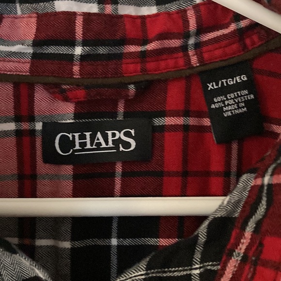 Chaps Flannel Casual Button Down Shirt - Picture 2 of 4